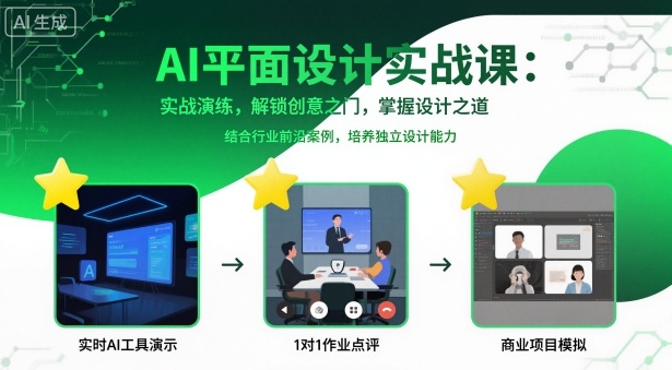 AI平面设计实战课,实战演练,解锁创意之门,掌握设计之道-K6源码网