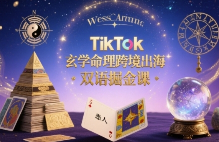 TikTok玄学命理跨境出海双语掘金课，手把手教你用命理知识精准直击海外用户痛点-K6源码网