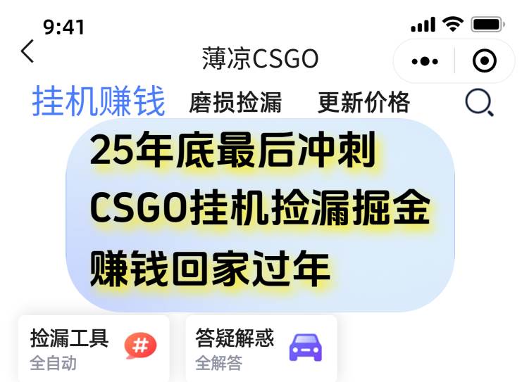（16735期）12月年底抓紧最后一个月，用CSGO游戏挂机捡漏掘金赚钱掘金，一部手机轻松日入500+-K6源码网