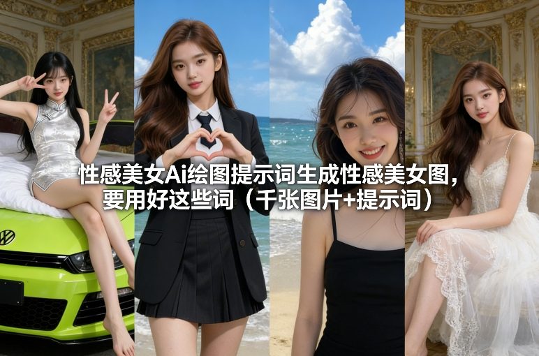 性感美女Ai绘图提示词生成性感美女图，要用好这些词（千张图片+提示词）-K6源码网