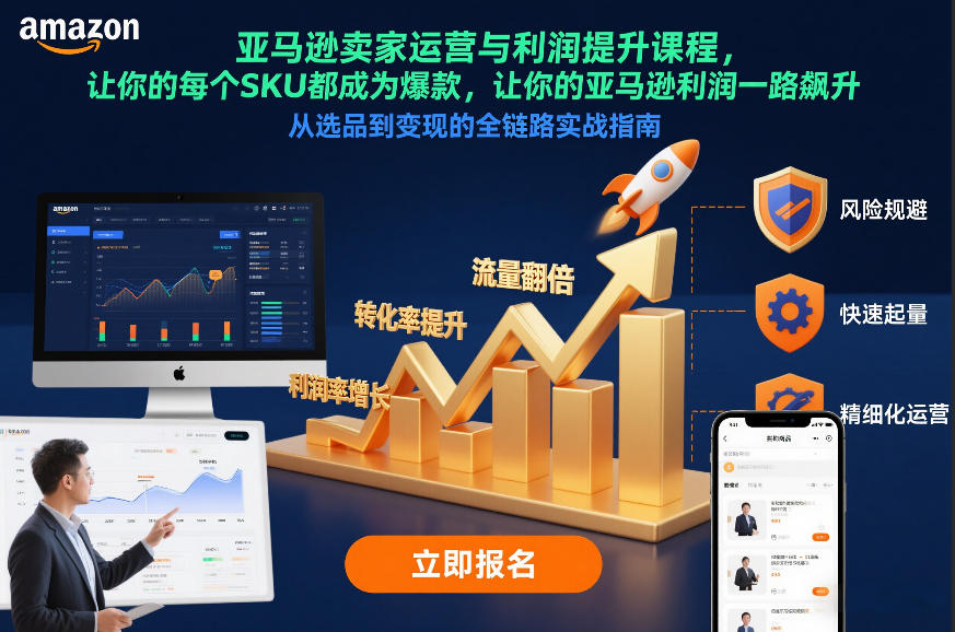 亚马逊卖家运营与利润提升课程，让你的每个SKU都成为爆款，让你的亚马逊利润一路飙升（更新12月）-K6源码网