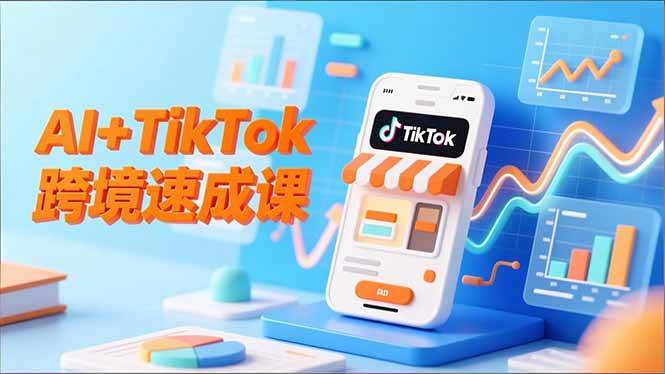 (16745期)AI+TikTok跨境速成课,智能翻译、店铺定位、流程拆解,7天高效上线运营-K6源码网