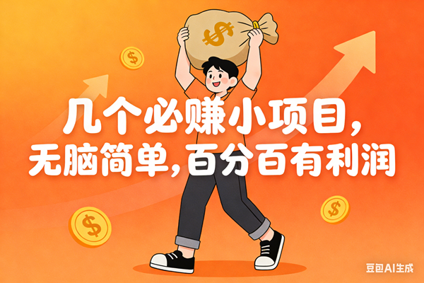 (16918期)几个必赚小项目,无脑简单,百分百有利润,副业首选,日入200+-K6源码网