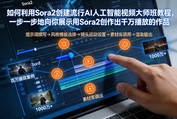 如何利用Sora2创建流行AI人工智能视频大师班，一步一步地向你展示用Sora2创作出千万播放的作品-K6源码网