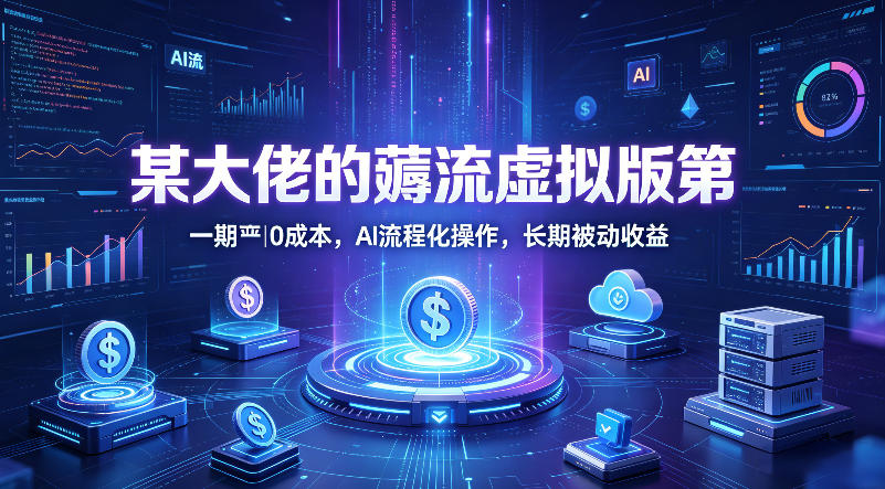 某大佬的薅流虚拟版第一期丨0成本，AI流程化操作，长期被动收益-K6源码网