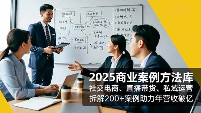 （16713期）2025商业案例方法库，社交电商、直播带货、私域运营，拆解200+案例助力年营收破亿-K6源码网