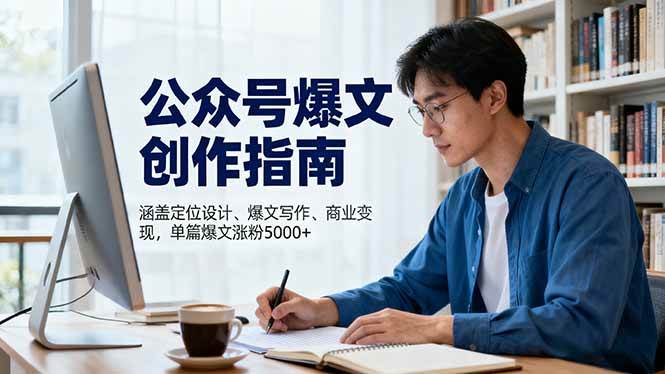 (16380期)公众号爆文创作指南,涵盖定位设计+爆文写作+商业变现,单篇爆文涨粉5000+-K6源码网