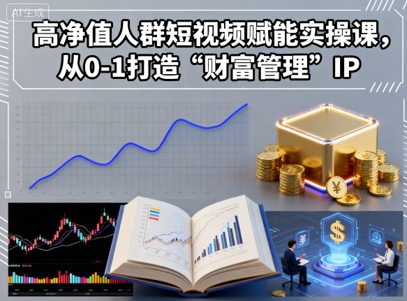 高净值人群短视频赋能实操课,从0-1打造“财富管理”IP-K6源码网