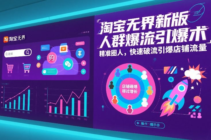 淘宝无界新版人群爆流引爆术，精准圈人，快速破流引爆店铺流量-K6源码网