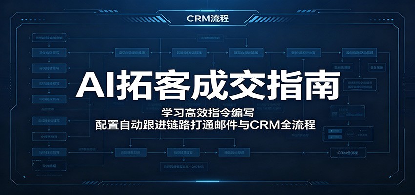 AI拓客成交指南:学习高效指令编写,配置自动跟进链路打通邮件与CRM全流程-K6源码网