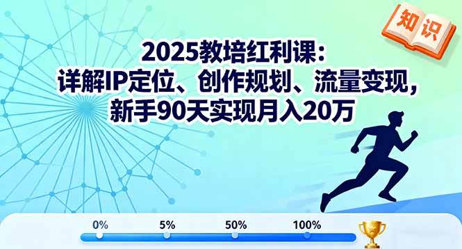 （16178期）2025教培红利课：详解IP定位、创作规划、流量变现，新手90天实现月入20万-K6源码网