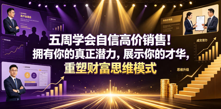 五周学会自信高价销售！拥有你的真正潜力，展示你的才华，重塑财富思维模式【原创双语字幕】-K6源码网