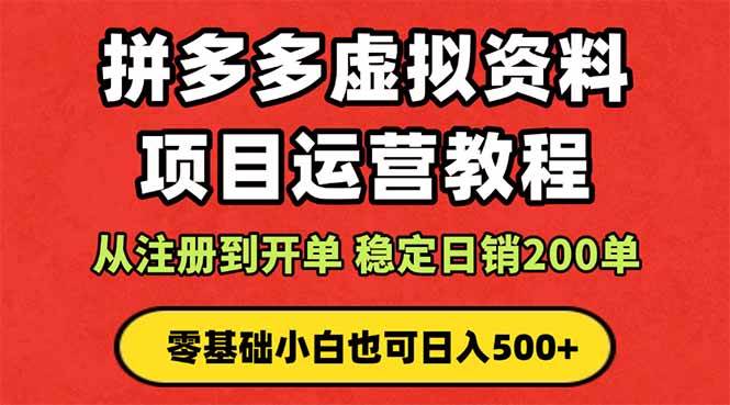(16220期)拼多多开店运营课程: 蓝海变现玩法,轻松实现睡后收入 零基础小白也可…-K6源码网
