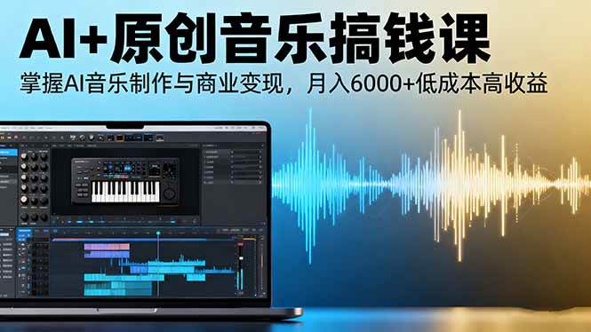 (16324期)AI+原创音乐搞钱课:掌握AI音乐制作与商业变现,月入6000+低成本高收益-K6源码网