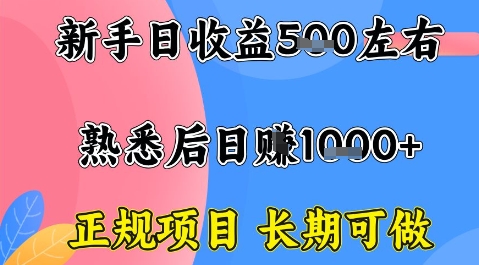 全年可变现项目,收益高无门槛,正规项目,长期可做,一天收益1k+一台电脑在家创业【揭秘】-K6源码网