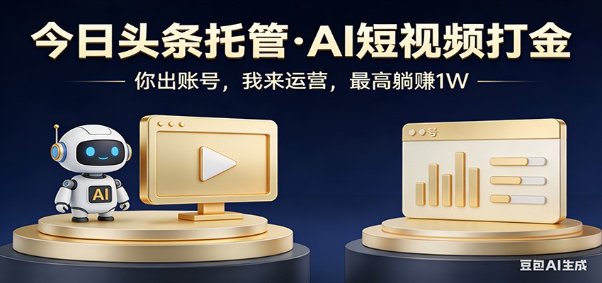 头条号AI托管，我提供作品，你提供账号，每天5分钟发布，小白躺赚3000+-K6源码网