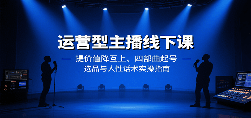 运营型主播线下课:提价值降互上、四部曲起号、选品与人性话术实操指南-K6源码网
