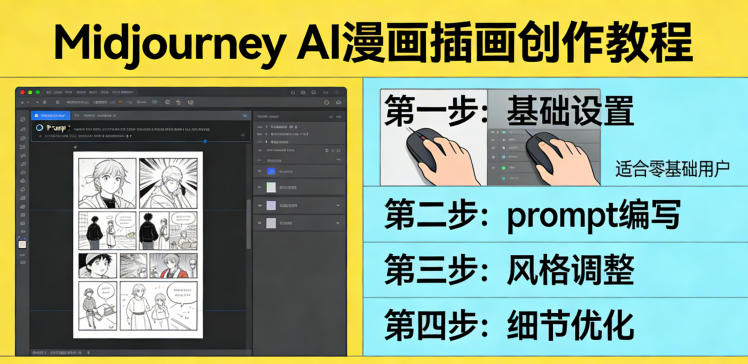 利用Midjourney AI人工智能轻松创作漫画插画教程，零基础创作完整漫画插画-K6源码网