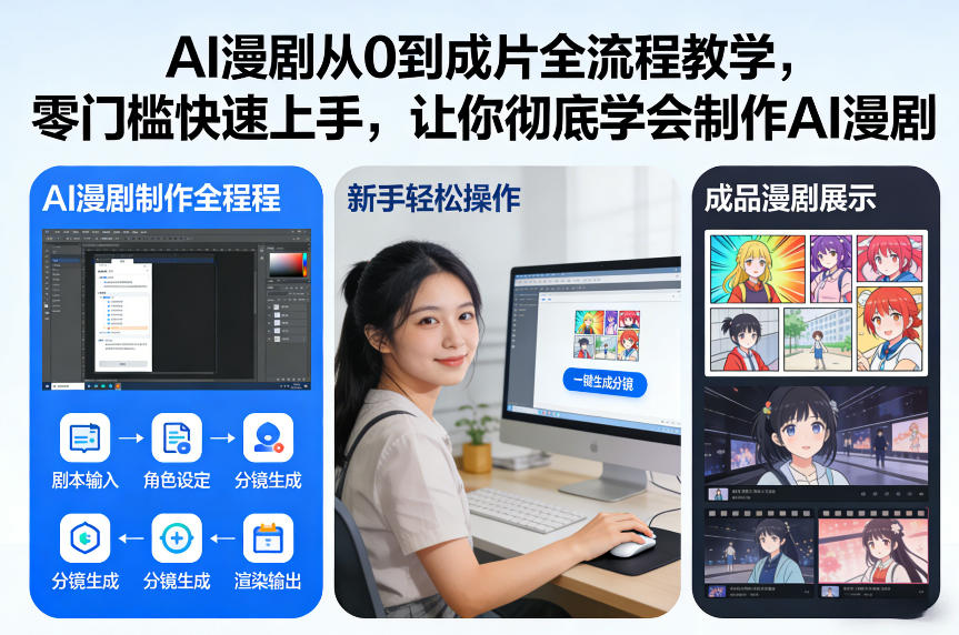 AI漫剧从0到成片全流程教学，零门槛快速上手，让你彻底学会制作AI漫剧【保姆级教程】-K6源码网