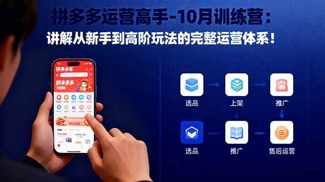 （16448期）拼多多运营高手-10月训练营：讲解从新手到高阶玩法的完整运营体系！-K6源码网