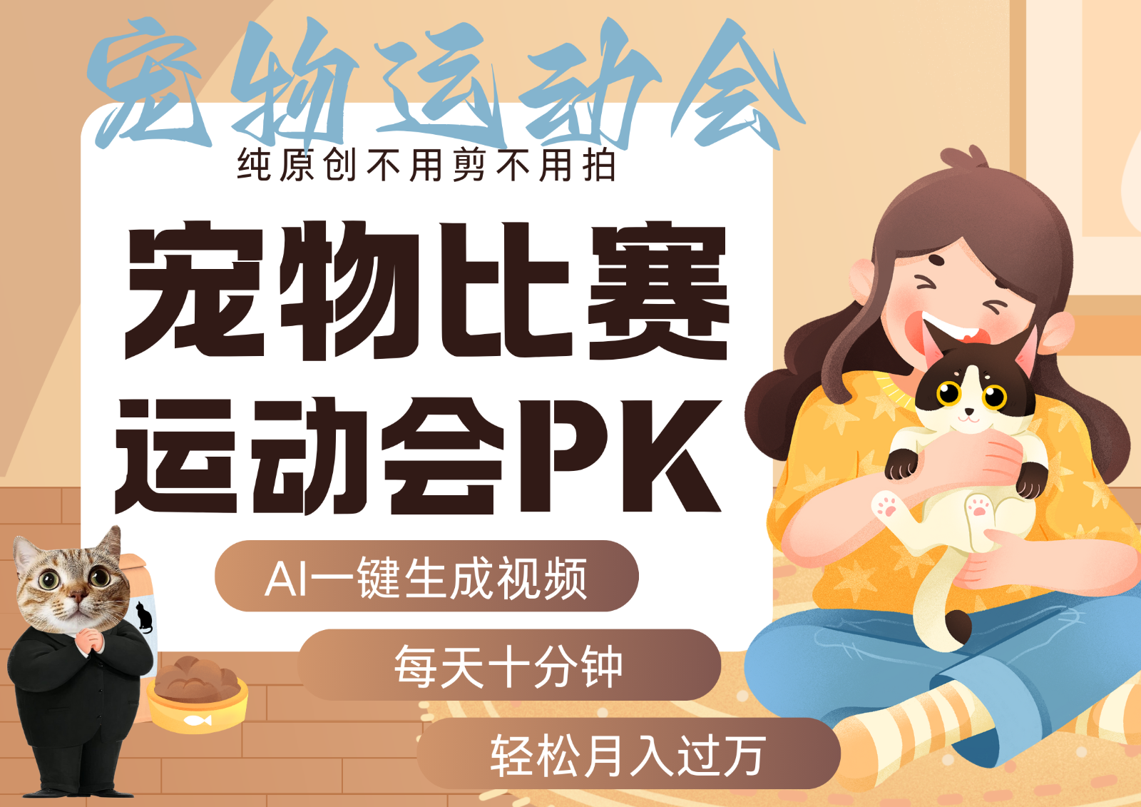 AI萌宠运动员跳水 射击 篮球 足球比赛 每天十分钟 附详细提示词文案库 代替做…-K6源码网