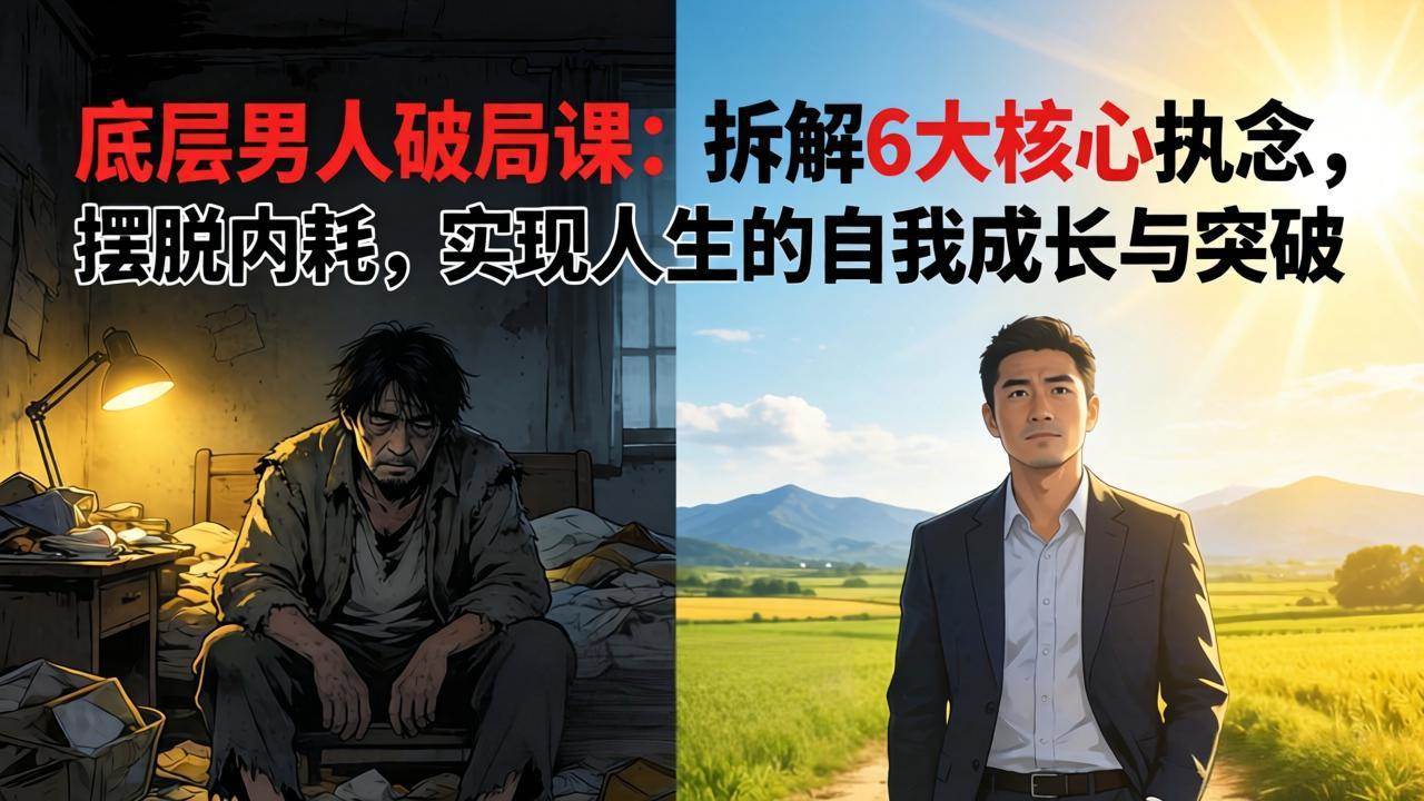（17747期）付费文章：底层男人破局课：拆解 6 大核心执念，摆脱内耗，实现人生的自我成长与突破-K6源码网