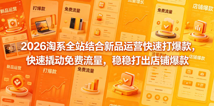 2026淘系全站结合新品运营快速打爆款，快速撬动免费流量，稳稳打出店铺爆款（更新5月12日）-K6源码网