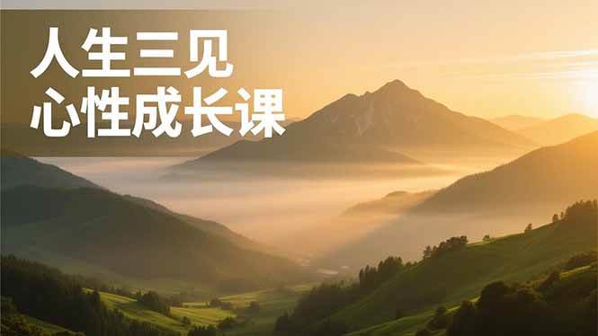 （16897期）人生三见心性成长课，见天地众生自己，搞透人性安顿身心，活出清晰自我，内在富足无价-K6源码网