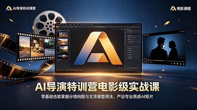 (18804期)AI导演特训营电影级实战课,零基础也能掌握分镜构图与主流模型用法,产出专业质感AI短片-K6源码网