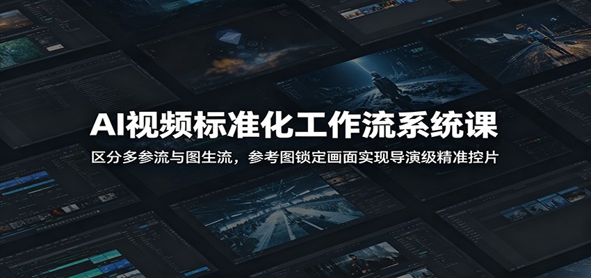 AI视频标准化工作流系统课:区分多参流与图生流,参考图锁定画面实现导演级精准控片-K6源码网