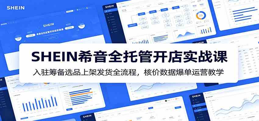 SHEIN希音全托管开店实战课：入驻筹备选品上架发货全流程，核价数据爆单运营教学-K6源码网