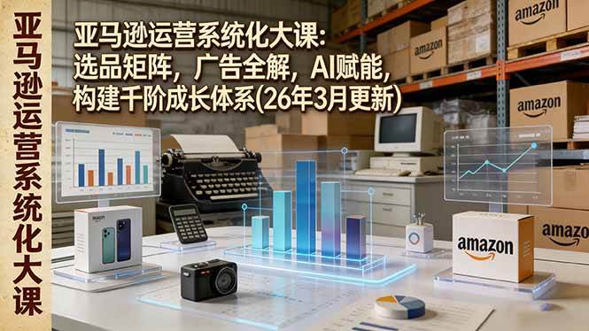 （17622期）亚马逊运营系统化大课：选品矩阵，广告全解，AI赋能，构建千阶成长体系(26年3月更新)-K6源码网