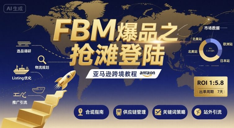 FBM爆品之抢滩登陆-亚马逊跨境教程-K6源码网