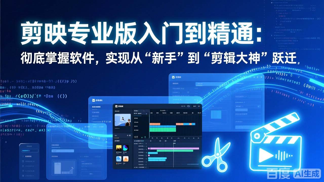 （17321期）剪映专业版入门到精通：彻底掌握软件，实现从“新手”到“剪辑大神”跃迁-K6源码网