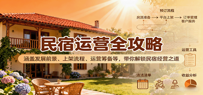 民宿运营全攻略：涵盖发展前景、上架流程、运营筹备等，带你解锁民宿经营之道-K6源码网