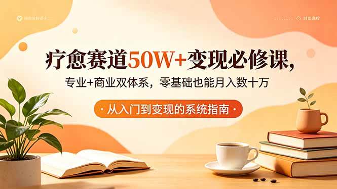 （18523期）疗愈赛道50W+变现必修课，专业+商业双体系，零基础也能月入数十万-K6源码网