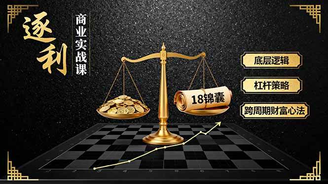 （16753期）《逐 利》商业实战课，底层逻辑、杠杆策略、18锦囊，跨周期财富心法（更新）-K6源码网