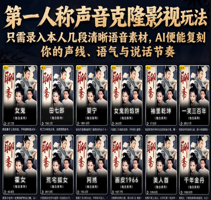 第一人称声音克隆影视玩法,只需录入本人几段清晰语音素材,AI便能复刻你的声线、语气与说话节奏-K6源码网