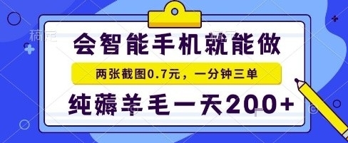 手机项目,二十秒一单,纯薅羊毛一天2张+做就有【揭秘】-K6源码网