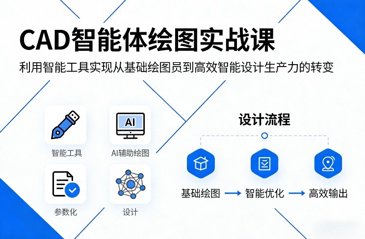 CAD智能体绘图实战课，利用智能工具，实现从基础绘图员到高效智能设计生产力的转变-K6源码网