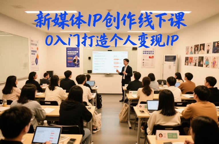 新媒体IP创作线下课，0入门打造个人变现IP-K6源码网