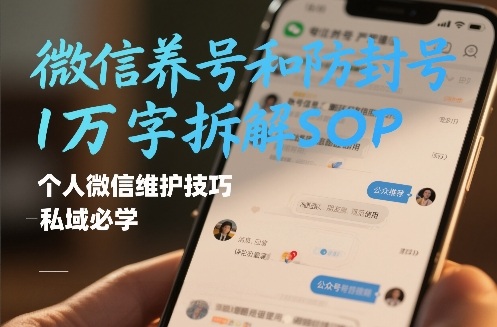 微信养号和防封号1万字拆解SOP，个人微信维护技巧，私域必学【文档】-K6源码网
