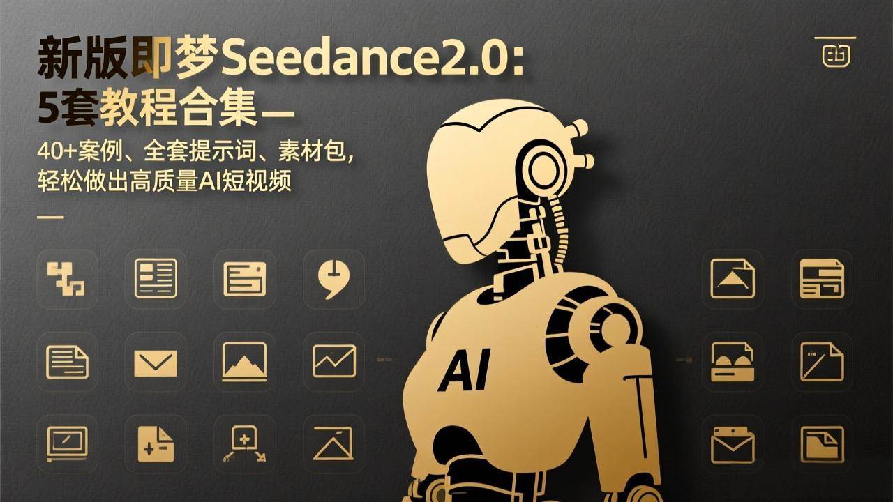 （17398期）新版即梦Seedance2.0：5套教程合集，40+案例、全套提示词、素材包，轻松做出高质量AI短视频-K6源码网