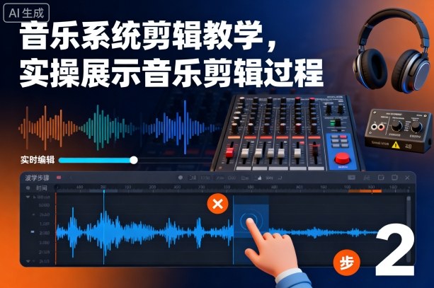 音乐系统剪辑教学,实操展示音乐剪辑过程-K6源码网