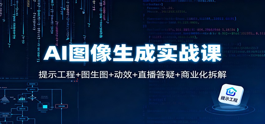 AI图像生成实战课：提示工程+图生图+动效+直播答疑+商业化拆解-K6源码网