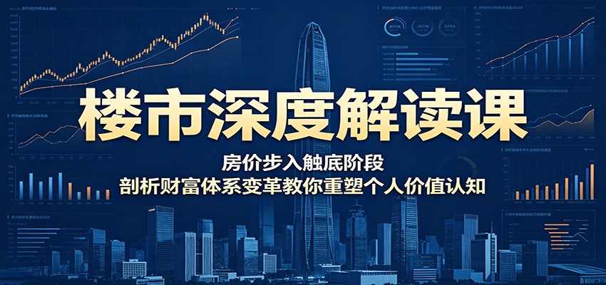 楼市深度解读课：房价步入触底阶段，剖析财富体系变革教你重塑个人价值认知-K6源码网