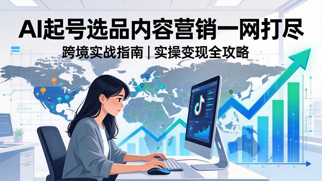 （17824期）2026 TikTok 跨境AI实操：从零基础到变现全流程，AI起号选品内容营销一网打尽-K6源码网