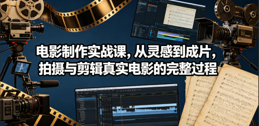 电影制作实战课,从灵感到成片,拍摄与剪辑真实电影的完整过程【原创双语字幕】-K6源码网