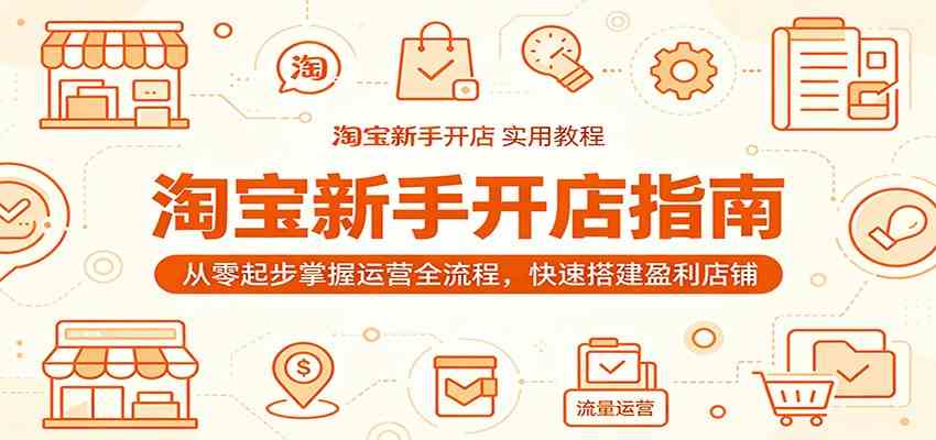 淘宝新手开店指南:从零起步掌握运营全流程,快速搭建盈利店铺-K6源码网