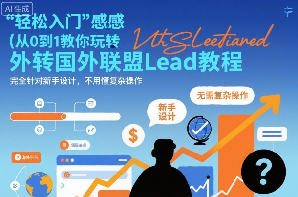 国外联盟賺美刀项目,从0到1教你玩转国外联盟Lead教程,纯新手可操作性100%-K6源码网